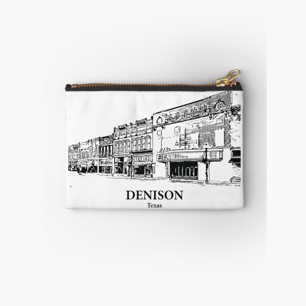 Item preview, Denison TX - Ink Cityscape Illustration designed and sold by Lakeric Cityscapes.