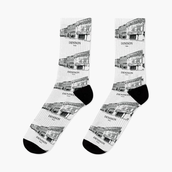 Item preview, Denison TX - Ink Cityscape Illustration designed and sold by Lakeric Cityscapes.
