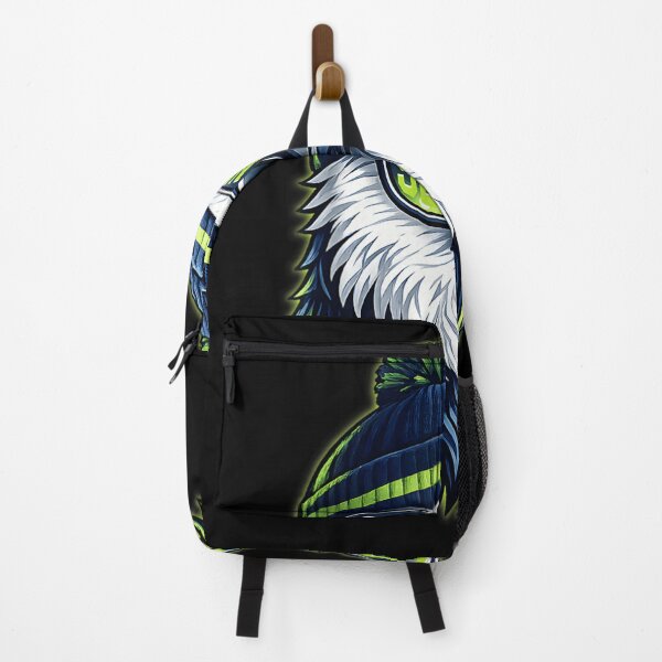 Aperçu de l'œuvre Bonnet stylé avec un aigle des Seahawks de Seattle et des lunettes de soleil, mascotte sportive hipster créée et vendue par PonyRoniku.