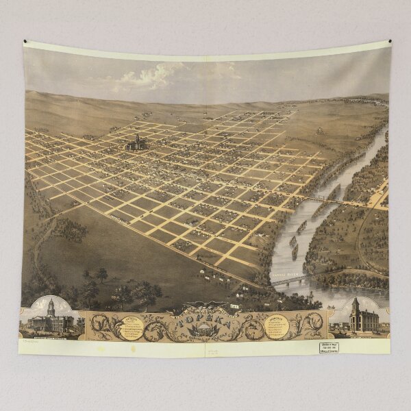 Item preview, Bird's Eye View of Topeka, Kansas (1869) designed and sold by allhistory.