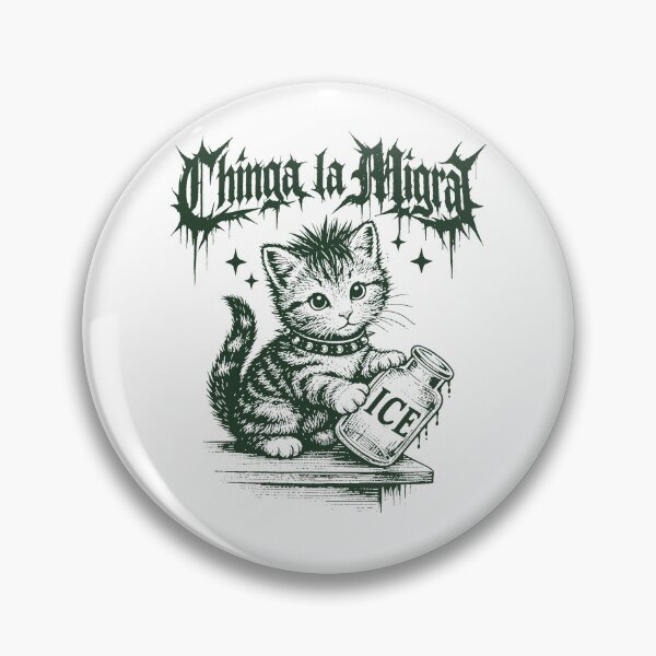 Item preview, Cat Chinga la Migra Funny Political Meme, Anti Deportation Abolish ICE designed and sold by RandyHaskins.