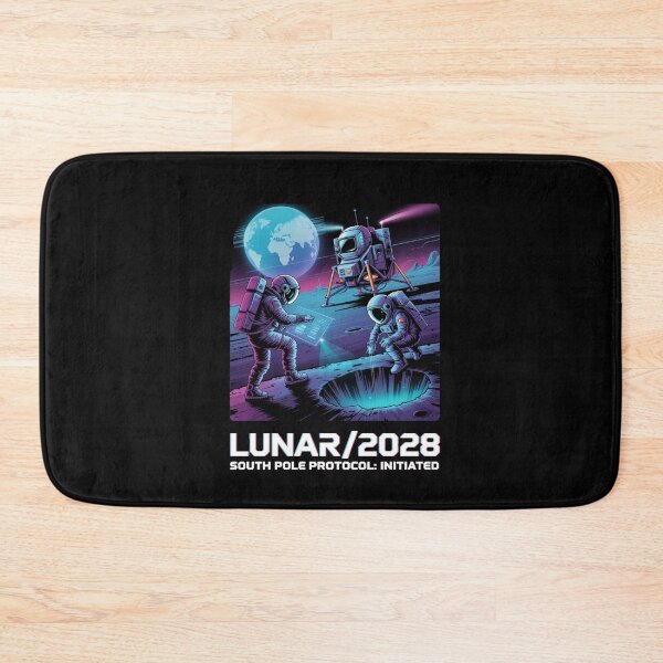 Item preview, 2028 moon landing - Mission data schematic - South Pole descent - 2028 Moon surface operations - Next-gen astronaut - Field science - Lunar researcher – Astrogeology - Science expedition designed and sold by JansenGS.