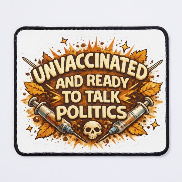 Item preview, Unvaccinated and Ready to Talk Politics designed and sold by TeezyDezignes.