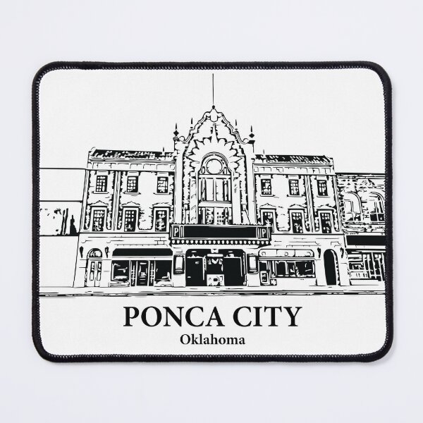 Item preview, Ponca City OK - Ink Cityscape Illustration designed and sold by Lakeric.