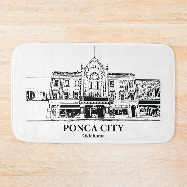 Item preview, Ponca City OK - Ink Cityscape Illustration designed and sold by Lakeric.