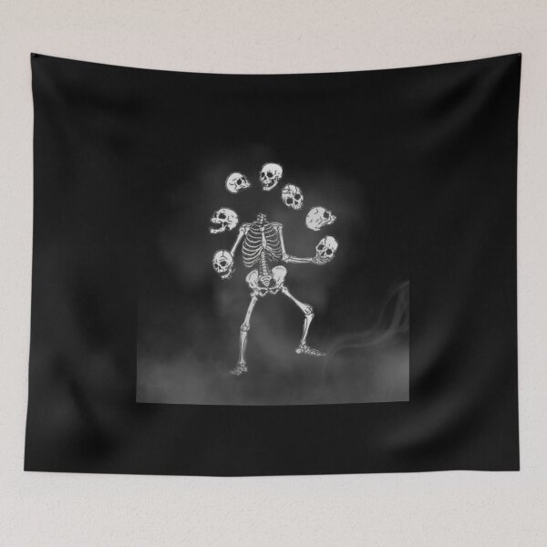 Item preview, Skeleton Juggler – Dark Gothic Skull Art designed and sold by byGokcem.