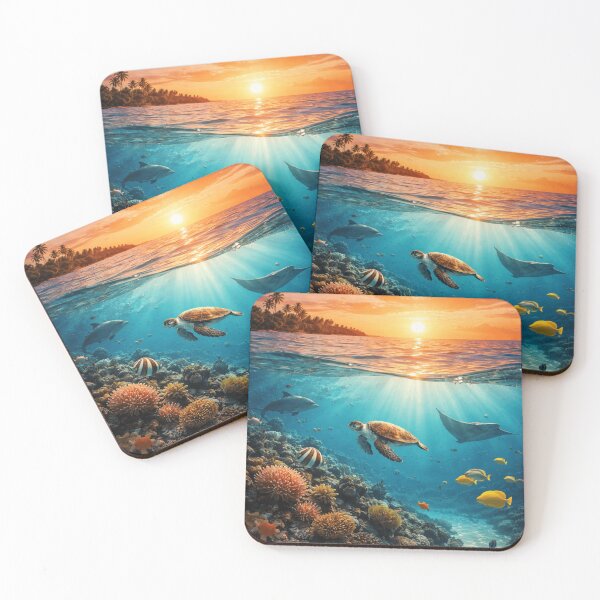 Item preview, Marine World Beneath a Tropical Sunset designed and sold by JuViRo.
