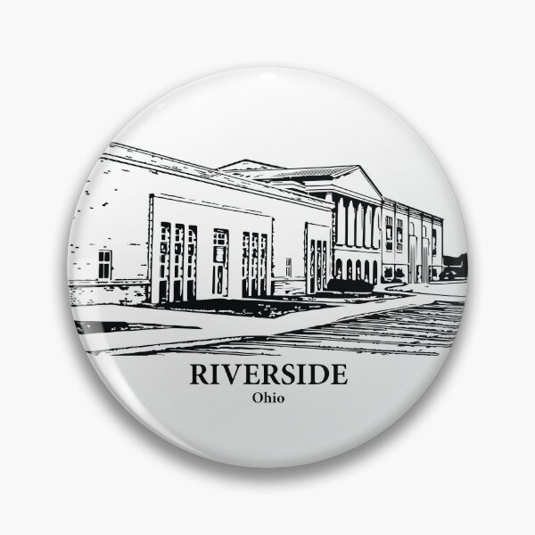 Item preview, Riverside OH - Ink Cityscape Illustration designed and sold by Lakeric Cityscapes.