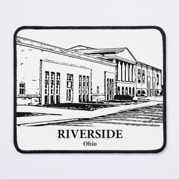 Item preview, Riverside OH - Ink Cityscape Illustration designed and sold by Lakeric Cityscapes.