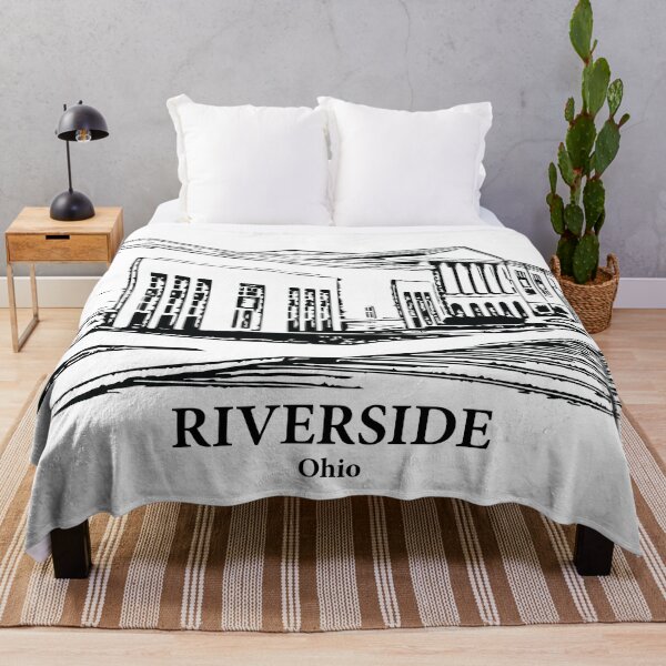 Item preview, Riverside OH - Ink Cityscape Illustration designed and sold by Lakeric Cityscapes.
