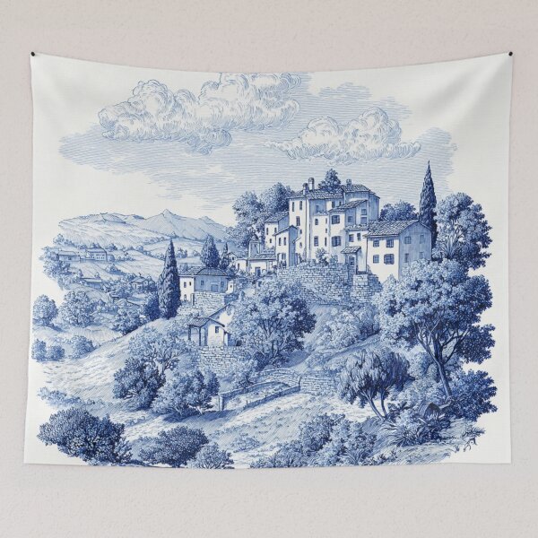 Item preview, Hillside Haven in Blue designed and sold by nshaltiel.