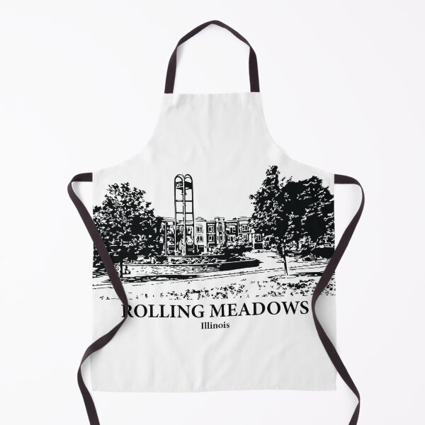 Item preview, Rolling Meadows IL - Ink Cityscape Illustration designed and sold by Lakeric Cityscapes.