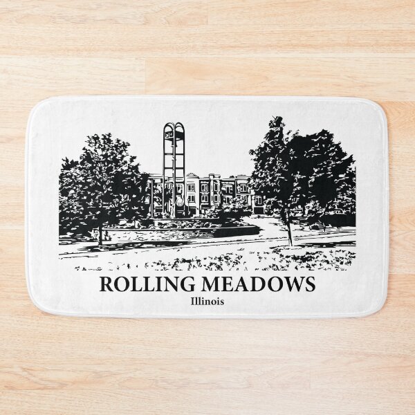 Item preview, Rolling Meadows IL - Ink Cityscape Illustration designed and sold by Lakeric.
