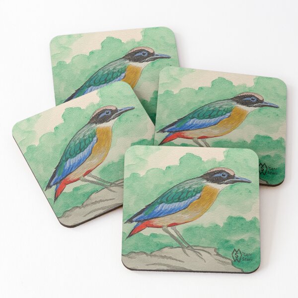Item preview, Blue-winged pitta on the rocks designed and sold by Matt Starr Fine Art .