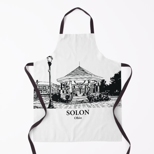 Item preview, Solon OH - Ink Cityscape Illustration designed and sold by Lakeric Cityscapes.