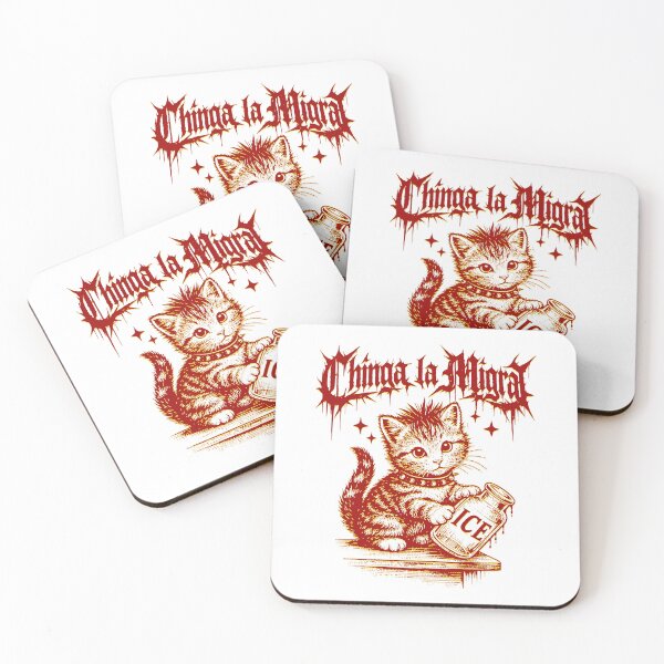 Item preview, Cat Chinga la Migra Funny Political Meme, Anti Deportation Abolish ICE designed and sold by RandyHaskins.
