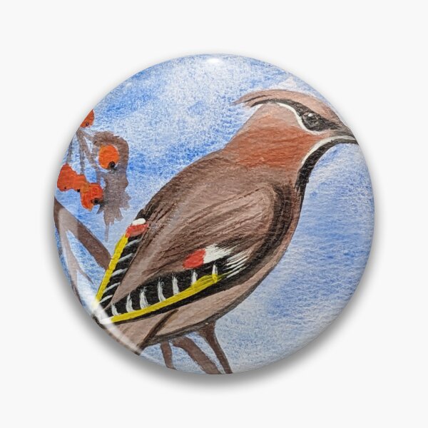 Item preview, Bohemian waxwing feasting on fruit  designed and sold by Matt Starr Fine Art .