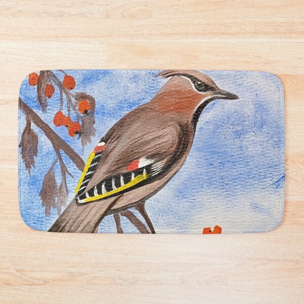 Item preview, Bohemian waxwing feasting on fruit  designed and sold by Matt Starr Fine Art .