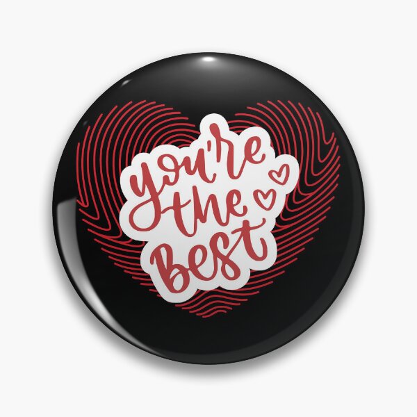 Item preview, You’re the Best Badge | Fingerprint Heart Love Design | Cute Appreciation Card designed and sold by TheArteez.