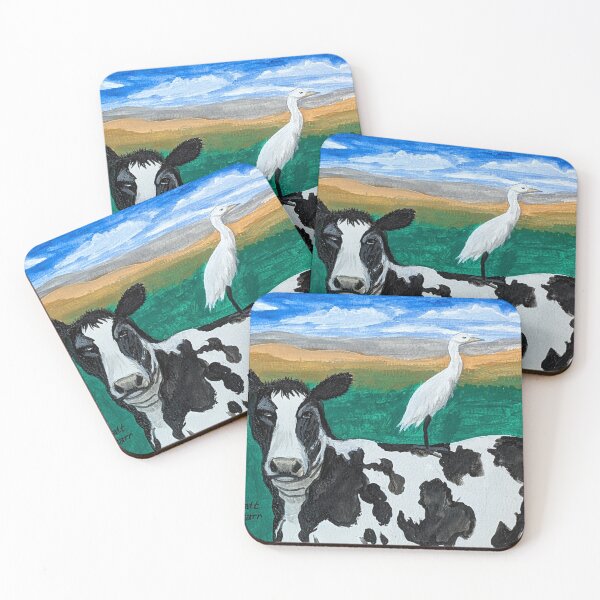 Item preview, Cattle egret on a cow in the field  designed and sold by Matt Starr Fine Art .