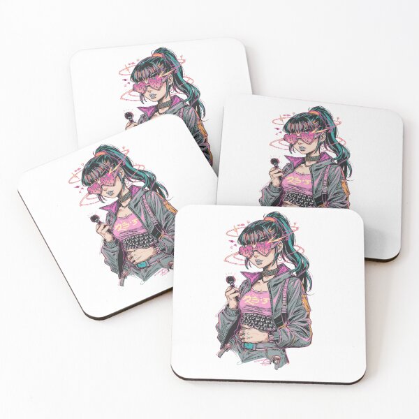 Item preview, Synthwave Trinket Arcade Girl Cyber Y2K Retro designed and sold by Ashley critters.