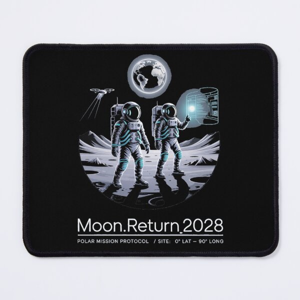 Item preview, moon mission - lunar south pole - 2028 moon landing - space patch - fictional mission - lunar exploration – selenology - space science - Orbital mechanics - Lunar site analysis designed and sold by JansenGS.