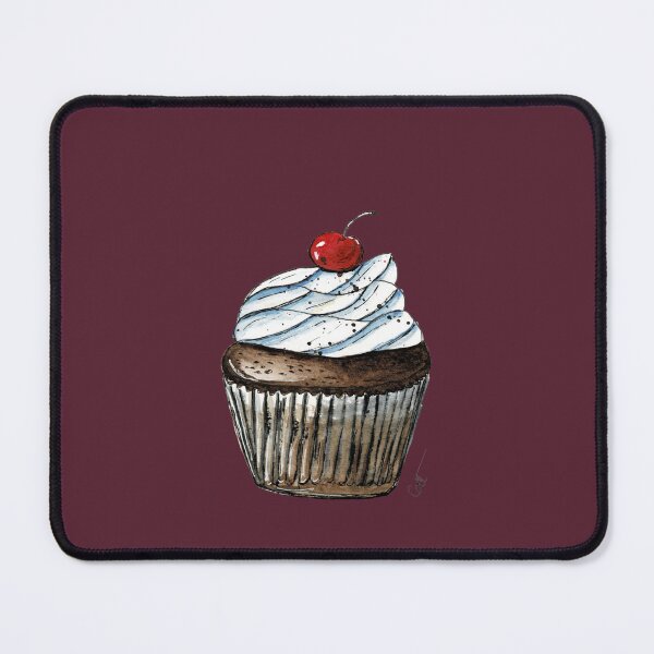 Item preview, Chocolate cupcake with whipped cream designed and sold by CatandColours.