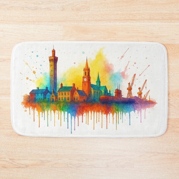 Item preview, Grimsby Skyline, Maritime Heritage in Watercolor designed and sold by Paul Thompson Photography.