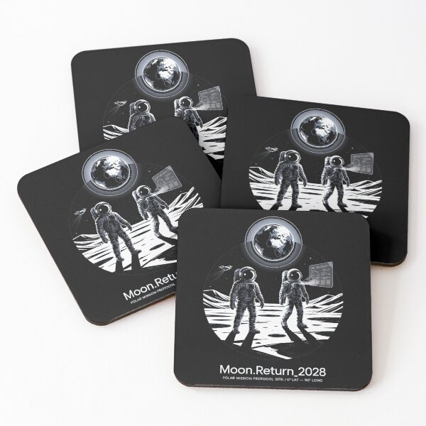 Item preview, moon mission - lunar south pole - 2028 moon landing - Space architecture - Extraterrestrial engineering - Lunar schematic - South Pole Moon mission - Mission patch aesthetic - Technical spacewear designed and sold by JansenGS.