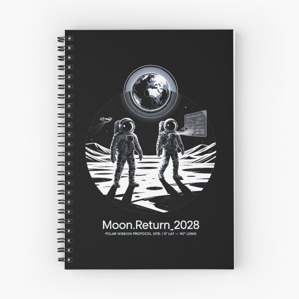 Item preview, moon mission - lunar south pole - 2028 moon landing - Space architecture - Extraterrestrial engineering - Lunar schematic - South Pole Moon mission - Mission patch aesthetic - Technical spacewear designed and sold by JansenGS.