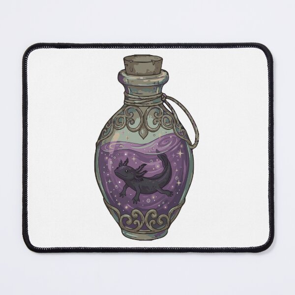 Item preview, Magic Potion Bottle Black Axolotl Witchcore designed and sold by Petzzz.