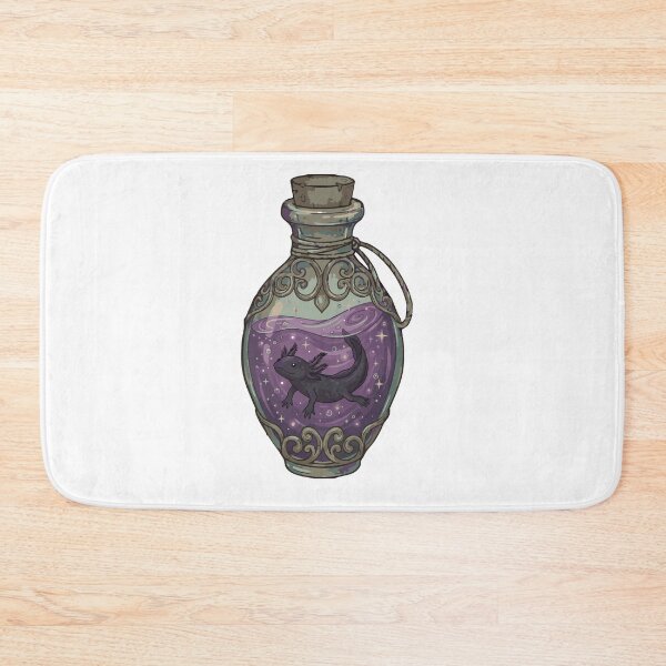 Item preview, Magic Potion Bottle Black Axolotl Witchcore designed and sold by Petzzz.