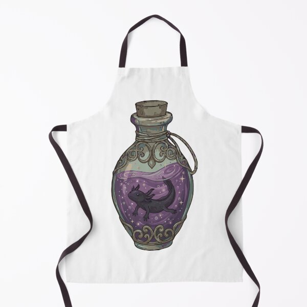 Item preview, Magic Potion Bottle Black Axolotl Witchcore designed and sold by Petzzz.