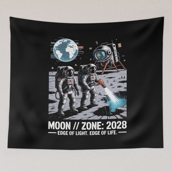 Item preview, 2028 moon landing - Mission data schematic - South Pole descent - 2028 Moon surface operations - Next-gen astronaut - Field science - Lunar researcher – Astrogeology - Science expedition designed and sold by JansenGS.
