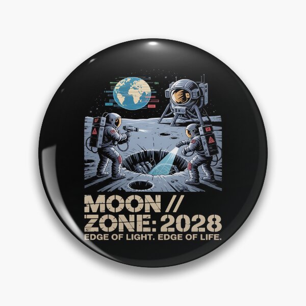 Item preview, moon mission - lunar south pole - 2028 moon landing - space patch - fictional mission - lunar exploration – selenology - space science - Orbital mechanics - Lunar site analysis designed and sold by JansenGS.