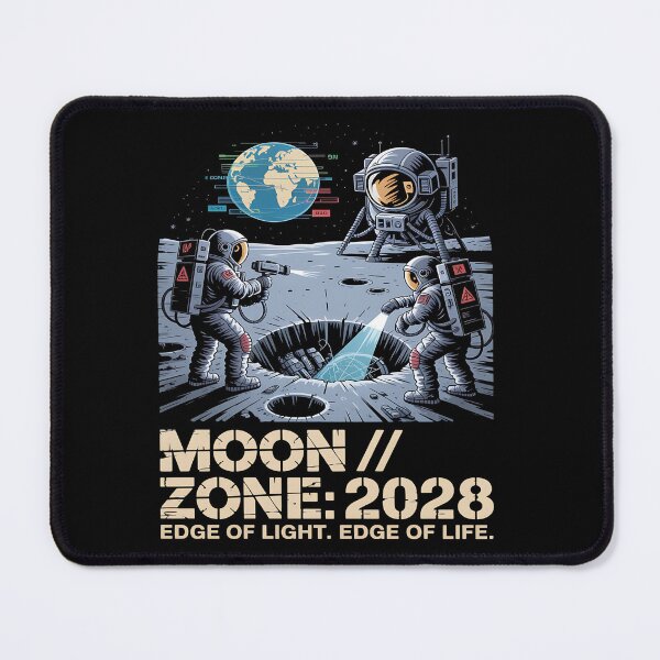 Item preview, moon mission - lunar south pole - 2028 moon landing - space patch - fictional mission - lunar exploration – selenology - space science - Orbital mechanics - Lunar site analysis designed and sold by JansenGS.