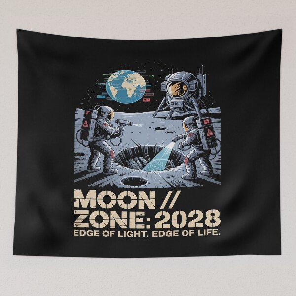 Item preview, moon mission - lunar south pole - 2028 moon landing - space patch - fictional mission - lunar exploration – selenology - space science - Orbital mechanics - Lunar site analysis designed and sold by JansenGS.