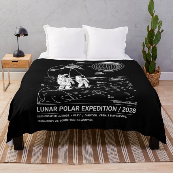 Item preview, moon mission - lunar south pole - 2028 moon landing - Space architecture - Extraterrestrial engineering - Lunar schematic - South Pole Moon mission - Mission patch aesthetic - Technical spacewear designed and sold by JansenGS.