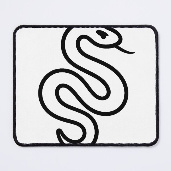 Item preview, Stylized minimalist snake (black and white ver) designed and sold by Moonshroomarts.