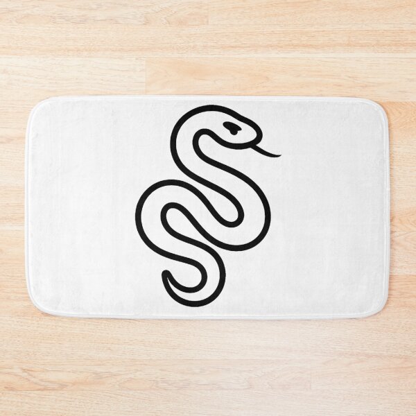 Item preview, Stylized minimalist snake (black and white ver) designed and sold by Moonshroomarts.
