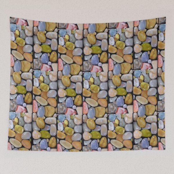 Item preview, Pebbles, River Stones, Colorful Digital Drawing designed and sold by JoyfulWhimsy.