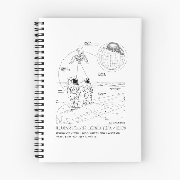 Item preview, 2028 moon landing - Mission data schematic - South Pole descent - 2028 Moon surface operations - Next-gen astronaut - Field science - Lunar researcher – Astrogeology - Science expedition designed and sold by JansenGS.