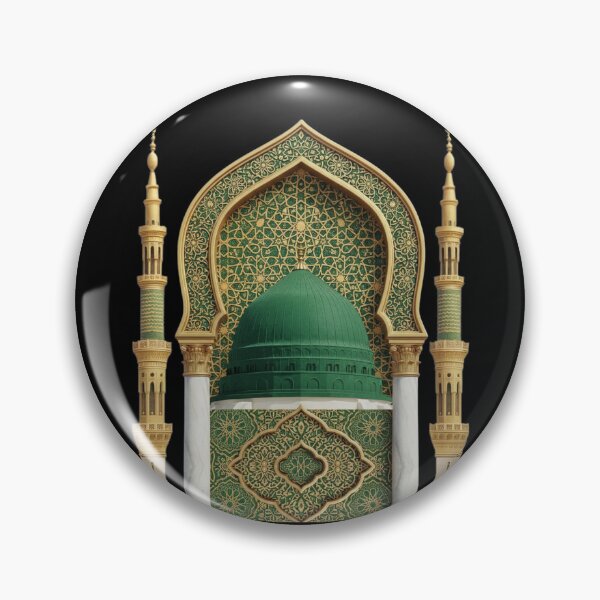 Item preview, Sacred Green Dome of Madinah (V.2) : Elegant Islamic Architectural Art designed and sold by D-Islamic.
