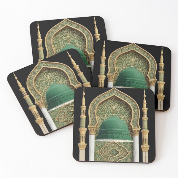 Item preview, Sacred Green Dome of Madinah (V.2) : Elegant Islamic Architectural Art designed and sold by D-Islamic.