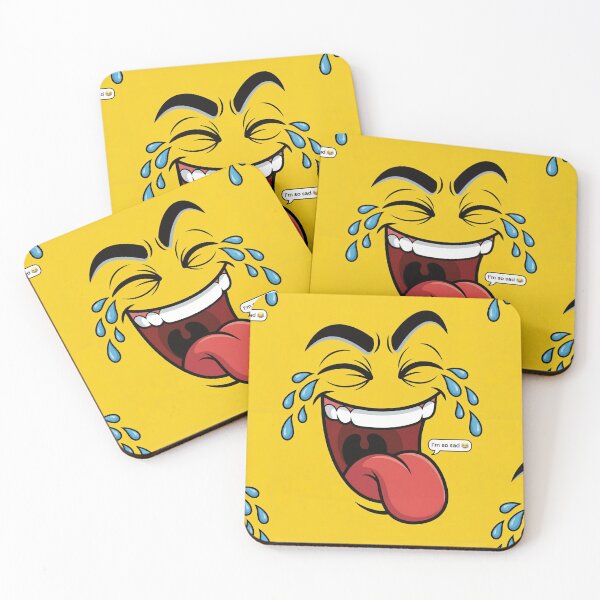 Item preview, Yellow Sarcastic Crying Laughing I'm So Sad Face designed and sold by DGtaLrtcom.
