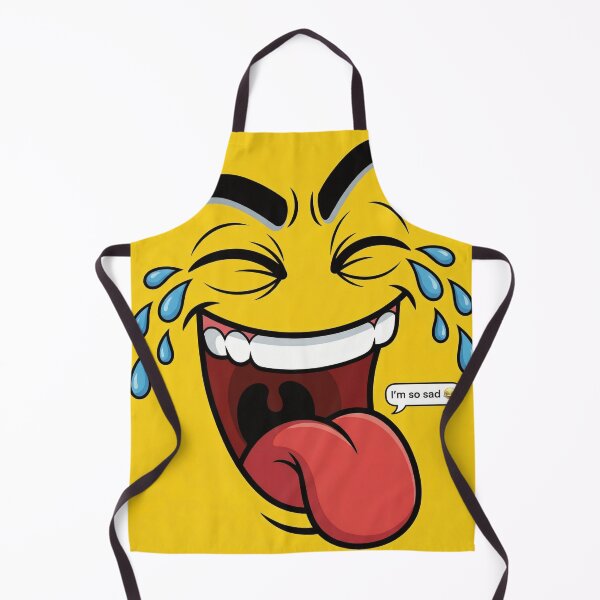 Item preview, Yellow Sarcastic Crying Laughing I'm So Sad Face designed and sold by DGtaLrtcom.