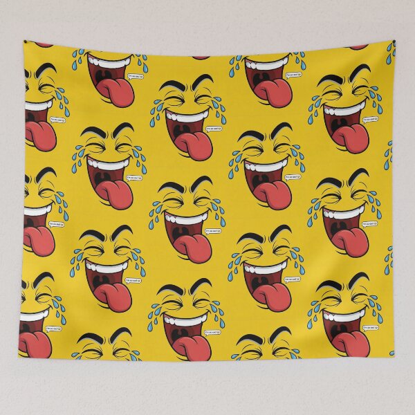 Item preview, Yellow Sarcastic Crying Laughing I'm So Sad Face designed and sold by DGtaLrtcom.