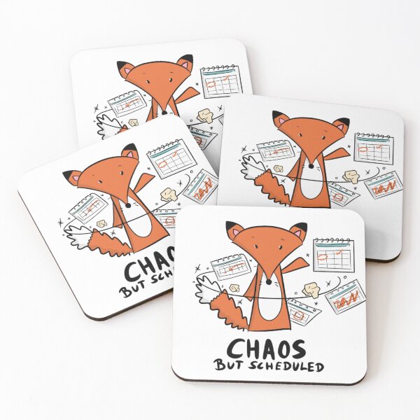 Item preview, Chaos But Scheduled Funny ADHD Fox designed and sold by DesignFreakArt.