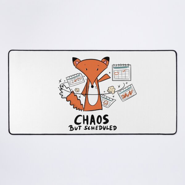 Item preview, Chaos But Scheduled Funny ADHD Fox designed and sold by DesignFreakArt.