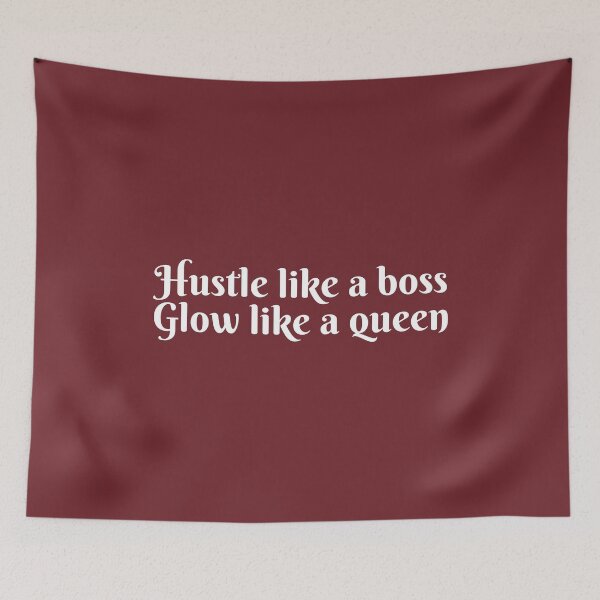 Item preview, Hustle Like a Boss Glow Like a Queen Success Motivation for Girls  designed and sold by DemureArtsy.